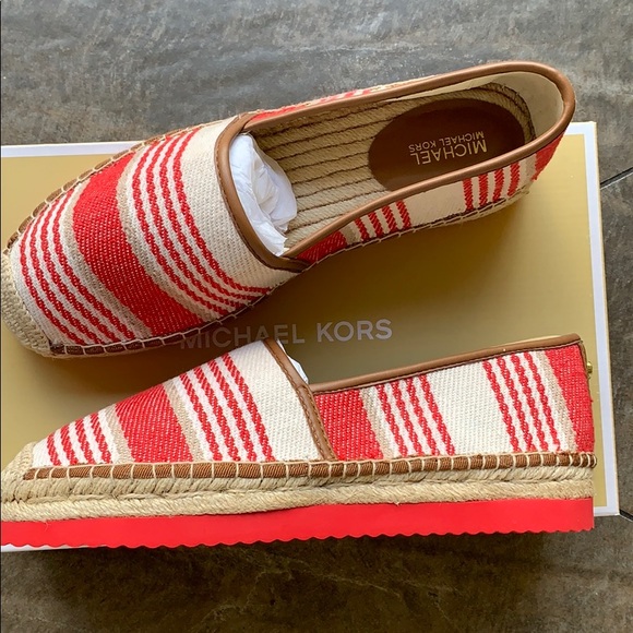 MICHAEL KORS MATHILDE ESPADRILLE CANVAS SCARLET ML - Picture 14 of 16